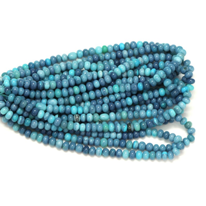 Hermosas cuentas de ópalo de color azul paloma cielo, forma redonda lisa, 5-7mm, cuentas de ópalo liso azul disco, cuentas de ópalo para joyería y artesanía. - Product Image 2