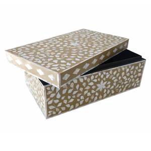 Nouvelle arrivée, boîte à bijoux en nacre faite à la main avec motif floral, boîte à bibelots en nacre, boîte de rangement décorative pour bijoux - Product Image 2