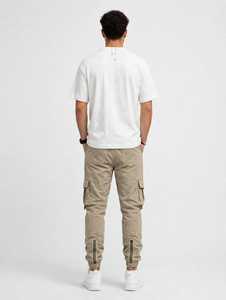 ONETEN APPAREL <b>Men</b> <b>White</b> <b>Short</b> <b>Sleeve</b> T <b>Shirt</b> Casual Regular Fit O Neck Letter Logo Tee - Product Image 3