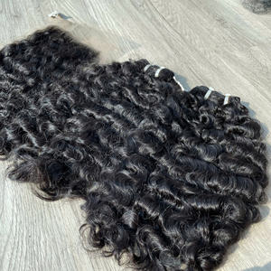 Wholesale Super Double Drawn Virgin Burmese Bundles Natural <b>Color</b> Vietnamese Human <b>Hair</b> <b>Hair</b> Weave Extensions Cuticle Aligned - Product Image 1