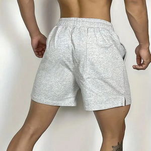 Nouveaux shorts de sport pour hommes de haute qualité, shorts de fitness et d'entraînement, 100% coton, shorts unis teints pour hommes - Product Image 2
