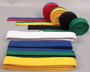 Ceinture noire de karaté Shotokan brodée, arts martiaux japonais pour enfants, jeunes et clubs juniors, polyester, nom personnalisé, largeur 4 cm - Product Image 3