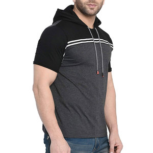 Camiseta moderna y a la moda para hombre con capucha y diseño de logotipo personalizado para compradores mayoristas, diseño informal con tela cómoda. - Product Image 6
