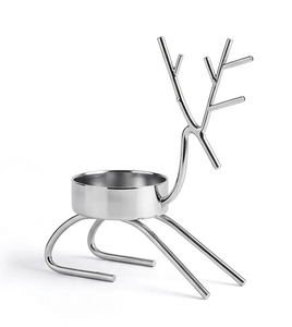 <b>Top</b> Arrival Minimalist Deer Candle Holder Modern Black Metal Scandinavian Artistic Candle Stick Holder Customized Size - Product Image 1