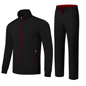 Ensemble de survêtement polaire doublé en microfleece brossé Teddy, isolant thermique, entièrement zippé, coupe-vent, réfléchissant, en demi-polyester - Product Image 3