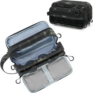 Borsa da Viaggio Tattica per Uomo, Beauty Case Organizer per Rasatura e Cura Personale, Accessori per Doccia, Nero Tattico - Product Image 1