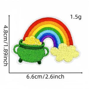 Factory Custom Embroidery <b>Patch</b> Curved Border <b>Applique</b> Badge for Jackets Caps Bags Garments Wholesale Iron On Sew On Decorative - Product Image 4