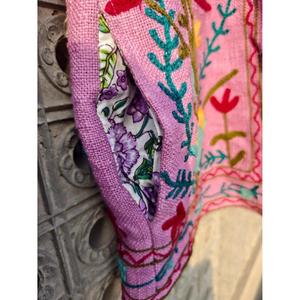 Chaqueta de Invierno para Mujer, Lavanda, Bordada con Flores, Tejida a Mano, Estilo Boho, Acolchada, de Algodón, Vintage, Étnica, Talla Grande - Product Image 5