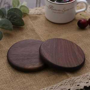 Classic Resin Decorative Solid Wood Eco-Friendly Square Tea <b>Coasters</b> Custom Mats & Pads with Insulation Feature Wooden <b>Coaster</b> - Product Image 3