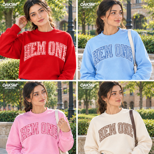 Sudadera Rosa con Cuello Alto y Logo Personalizado OEM, Hombros Caídos, Estilo Boyfriend, Informal, de Felpa, para Descansar, a la Moda, para Mujer - Product Image 5