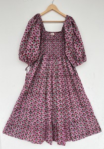 Red Pink Floral Pure Cotton Summer Maxi <b>Dress</b> Resort Wear Picnic Vacation <b>Dress</b> Women <b>Dress</b> Wholesale and Manufacturer - Product Image 1