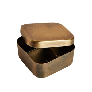 Luxury Hammered Copper Trinket <b>Box</b> with Gold Knob Round Decorative Metal Container for Jewelry and <b>Keepsakes</b> Artisan Copper <b>Box</b> - Product Image 4