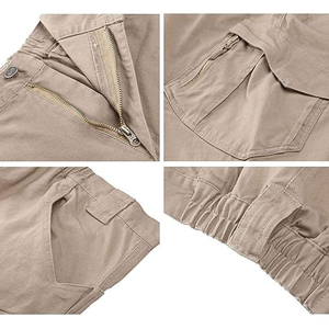 Pantalones Cargo Tácticos Color Caqui Ligeros Personalizados para Hombre, Pantalones Tácticos de Algodón de Alta Calidad para Actividades al Aire Libre - Product Image 5