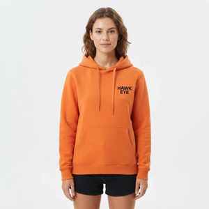 <b>Women's</b> <b>Orange</b> <b>Hoodie</b> Regular Fit 100% Cotton Fleece Casual Pull Over With Front Logo Side Pockets Autumn Style - Product Image 3