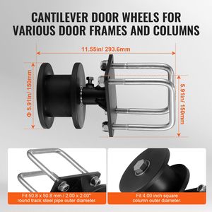 Steel H-Shaped Wheel Groove Cantilever Sliding Gate <b>Kit</b> <b>Rolling</b> Door Hardware for Sliding Gates - Product Image 4