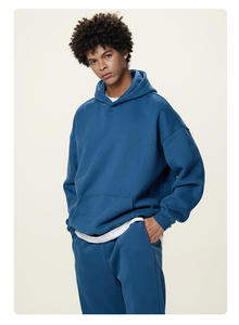 Conjunto de Sudadera con Capucha y Pantalones Deportivos de Color Sólido, Talla Grande, Unisex, Estilo Casual, Holgado, 2 Piezas, Ropa Deportiva para Hombre y Mujer - Product Image 6