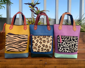 ใหม่กระเป๋าเป้สะพายหลังผ้าอ้อมหนังรีไซเคิลเปิดประทุนมีที่จับพิมพ์ลายสัตว์กระเป๋าสะพายไหล่กระเป๋าช้อปปิ้งพร้อมกระเป๋าและซิป - Product Image 2