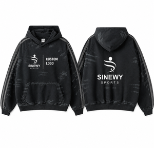 เสื้อฮู้ดผู้ชาย SINEWY SPORTS ผ้าเฟรนช์เทอร์รี่ พิมพ์โลโก้ได้ตามสั่ง ระบายอากาศได้ดี ทรงปกติ สวมใส่สบายๆ ในฤดูใบไม้ร่วง - Product Image 1