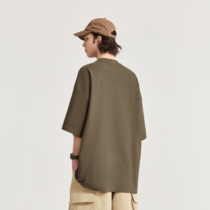 T-shirt pour homme, sport, personnalisé, gym, course à pied, fitness, grande taille, t-shirt en coton, imprimé, 230g, t-shirt surdimensionné, vente en gros - Product Image 3