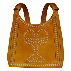 Elegante accesorio de viaje con cremallera Premium, bolso de mano para damas, tienda Biyadina, cuero de piel de becerro naranja genuino - Product Image 1