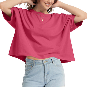 เสื้อยืดคอกลมผู้หญิงรุ่นใหม่ปี 2026 สวมใส่สบาย น้ำหนักเบา สไตล์เรโทรลำลองทันสมัย ดีไซน์ร่วมสมัย รับผลิตแบบ OEM - Product Image 2