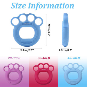 Renforceur de préhension en silicone pour les doigts, entraîneur de rééducation portable pour l'entraînement de la force, logo personnalisé - Product Image 6