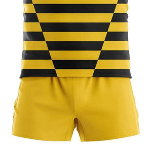 Ensemble d'uniformes de rugby respirants personnalisés pour hommes, maillot et short d'équipe, kit durable 100 % polyester, vêtements de sport à séchage rapide, fournisseur en gros - Product Image 3