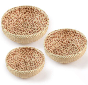 Paniers à fruits en bambou naturel et osier, 100% écologiques, faits à la main, nouveaux designs fabriqués au Vietnam - Product Image 6