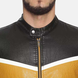 Pakistan Manufacturer Latest Style High Street Men's Leather <b>Jackets</b> with Long Sleeve Contrast Unique Design Leather <b>Jackets</b> Man - Product Image 6