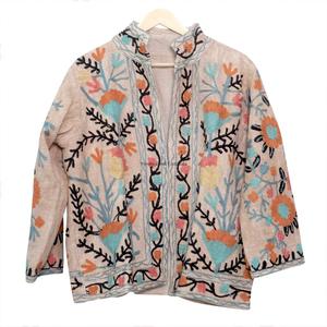 New Trending Handmade Suzani Embroidery TNT <b>Jacket</b> for Women Breathable Cotton Unisex Coat Ethnic <b>Short</b> <b>Jacket</b> for women Gifts - Product Image 1