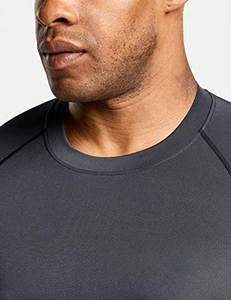 Top Trendy Rash Guards For <b>Men</b> Custom Logo Option Four Way Stretch Gym Wear Compression T-Shirts on Very Cheap Prices - Product Image 5