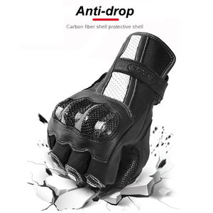 Nuevos Guantes de Moda Negros y Blancos Personalizables Antideslizantes con Pantalla Táctil, Guantes de Invierno Unisex de Cuero Genuino Impermeables para Carreras - Product Image 4