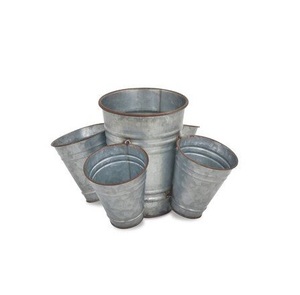 Pot de fleurs décoratif en métal pour jardinage intérieur et extérieur, décoration moderne pour la maison, balcon, jardin, pièce d'appoint - Product Image 5
