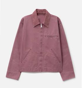 เสื้อแจ็คเก็ตทำงานสไตล์ฝรั่งเศสสำหรับผู้ชายแบบขายส่งสั่งทำได้, เสื้อโค้ทผ้าทวิลสีชมพู OEM ทนทาน เหมาะสำหรับงานหนัก ชุดยูนิฟอร์ม เสื้อคลุมทำงาน - Product Image 1