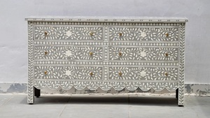 High Quality Bone Inlay <b>Chest</b> of Drawers Luxury Wooden Cabinet Direct Factory Supplier Export Quality Furniture - Product Image 3