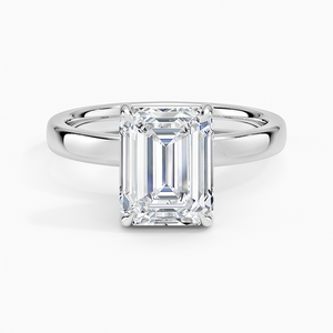 Bague BOJ 74 en argent 925 avec halo de pierres taille émeraude, solitaire diamant 2 carats couleur D VVS1 Moissanite certifiée GRA, prix bas - Product Image 1