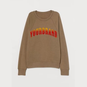 เสื้อสเวตเชิ้ตผู้หญิงทรงหลวม แขนพอง ปักลายตัวอักษร คอโอ ทรงโอเวอร์ไซส์ สำหรับฤดูใบไม้ร่วงและฤดูหนาว ปี 2026 ขายส่ง - Product Image 3