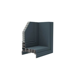 กรอบประตูและหน้าต่างอลูมิเนียมซีรีส์ 108 รุ่น Integrated Architrave 6063 T5 ลายไม้หรูหรา รับผลิตแบบ OEM และ ODM - Product Image 2