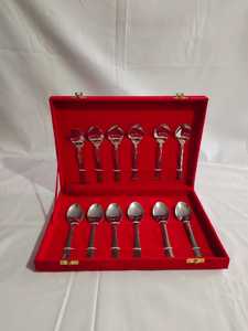 Elegant Stainless Steel Spoon Set with High Mirror Polish in <b>Red</b> <b>Box</b> ZE-3244C-D Dishwasher Safe Flatware for Wedding - Product Image 4