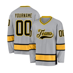 Maillots de hockey sur glace personnalisés de haute qualité, respirants, 100% polyester, impression numérique, noms d'équipe personnalisés, service OEM, vente en gros - Product Image 4