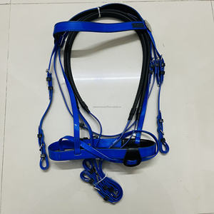 La bride de course avec rênes à boucle est faite de deux couches de sangle en poly de 5/8 "de large et de matériel en acier inoxydable - Product Image 6