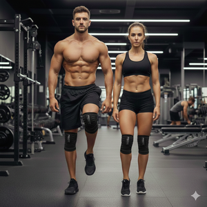 Rexfit Sports - Rodilleras Elásticas de Compresión para Levantamiento de Pesas, Soporte para Rodillas para Gimnasio y Levantamiento de Pesas - Product Image 2