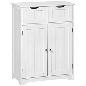 Mobiletto Moderno Autoportante in PVC per Bagno con 2 Cassetti e Ripiano Regolabile per Ingresso e Soggiorno W - Product Image 1