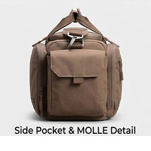 Sac de sport tactique grande capacité en toile avec fermeture éclair, sac de voyage et de sport portable, organisateur premium, grand sac de sport de type duffel - Product Image 2