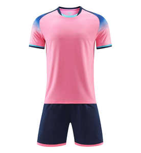 Conjunto de Uniforme de Entrenamiento de Fútbol de Secado Rápido al por Mayor, Uniforme de Equipo Transpirable de Manga Corta, Pantalones Cortos Personalizables con Imágenes Impresas - Product Image 4
