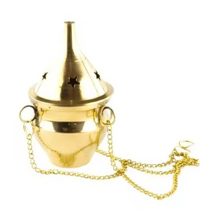 With Candle Holder Modern Brass Incense <b>Burner</b> Meditation Church Worship Prayer Room Decoration Use Incense <b>Burner</b> - Product Image 5