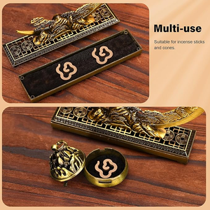 Brûleur d'encens indien Bakhoor élégant et luxueux, design arabe, écologique, parfum d'ambiance religieux et décoration intérieure - Product Image 5