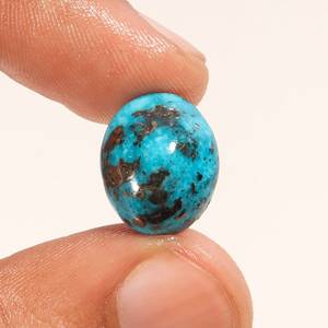 Pierre précieuse turquoise naturelle, cabochon ovale, pierre lâche pour la fabrication de bijoux, bagues, pendentifs, artisanat fait main - Product Image 1