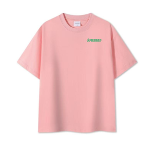 Camiseta de Algodón para Hombre, Manga Corta, Cuello Redondo, Logotipo de Corazón Bordado, Corte Regular, Color Sólido Informal, Tejido de Punto Transpirable - Product Image 3