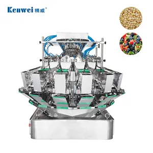 Máquina de embalagem multicabeça, alta precisão quebra-à prova de quebra-cabeça para cripes de gelo de frutas frescas 3l hopper